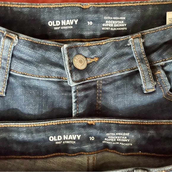 Lot of 2 pair: Old Navy Extra High Rise Rockstar super skinny - Picture 3 of 9